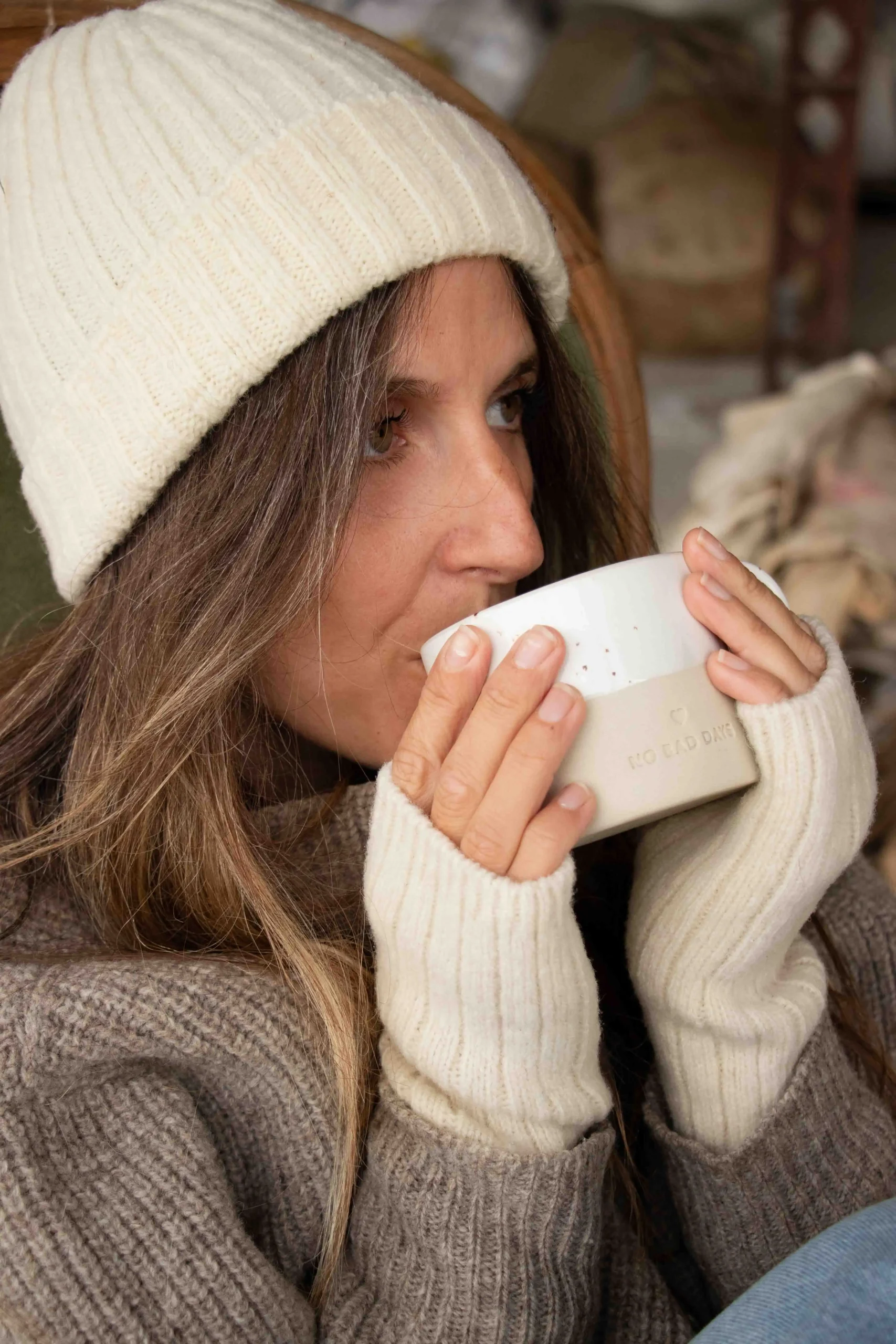 Coffret mitaines bonnets en laine