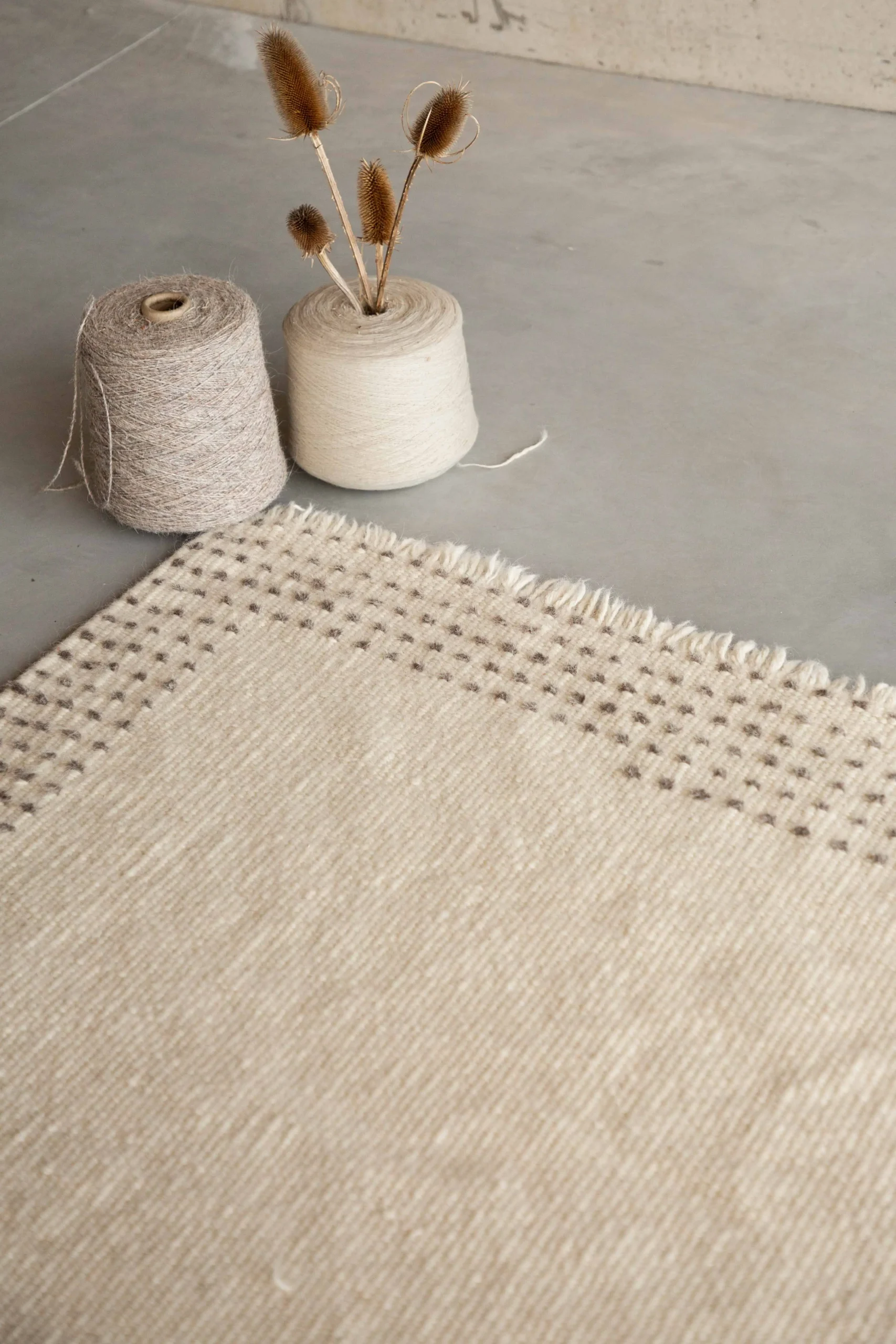 Tapis en laine sésame
