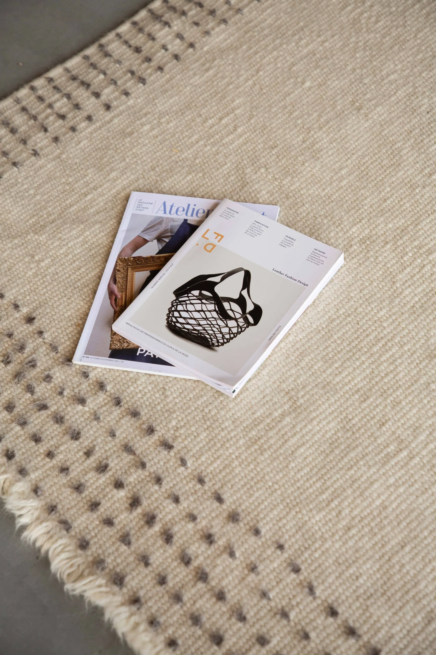 Tapis en laine sésame