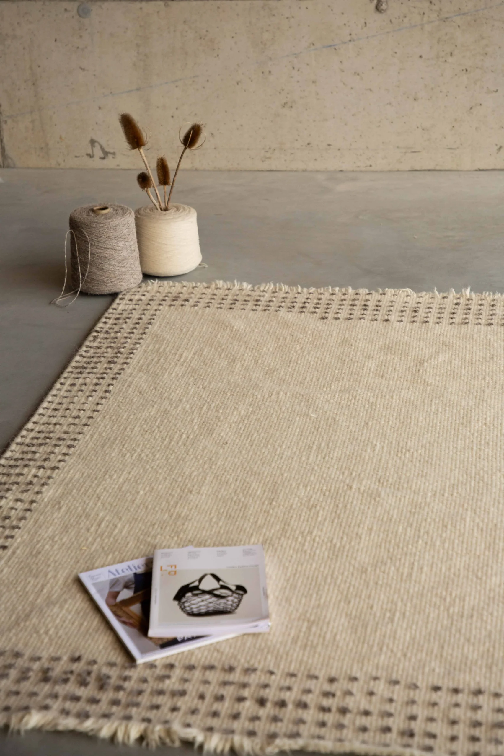 Tapis en laine sésame