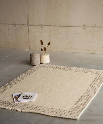 Tapis en laine sésame
