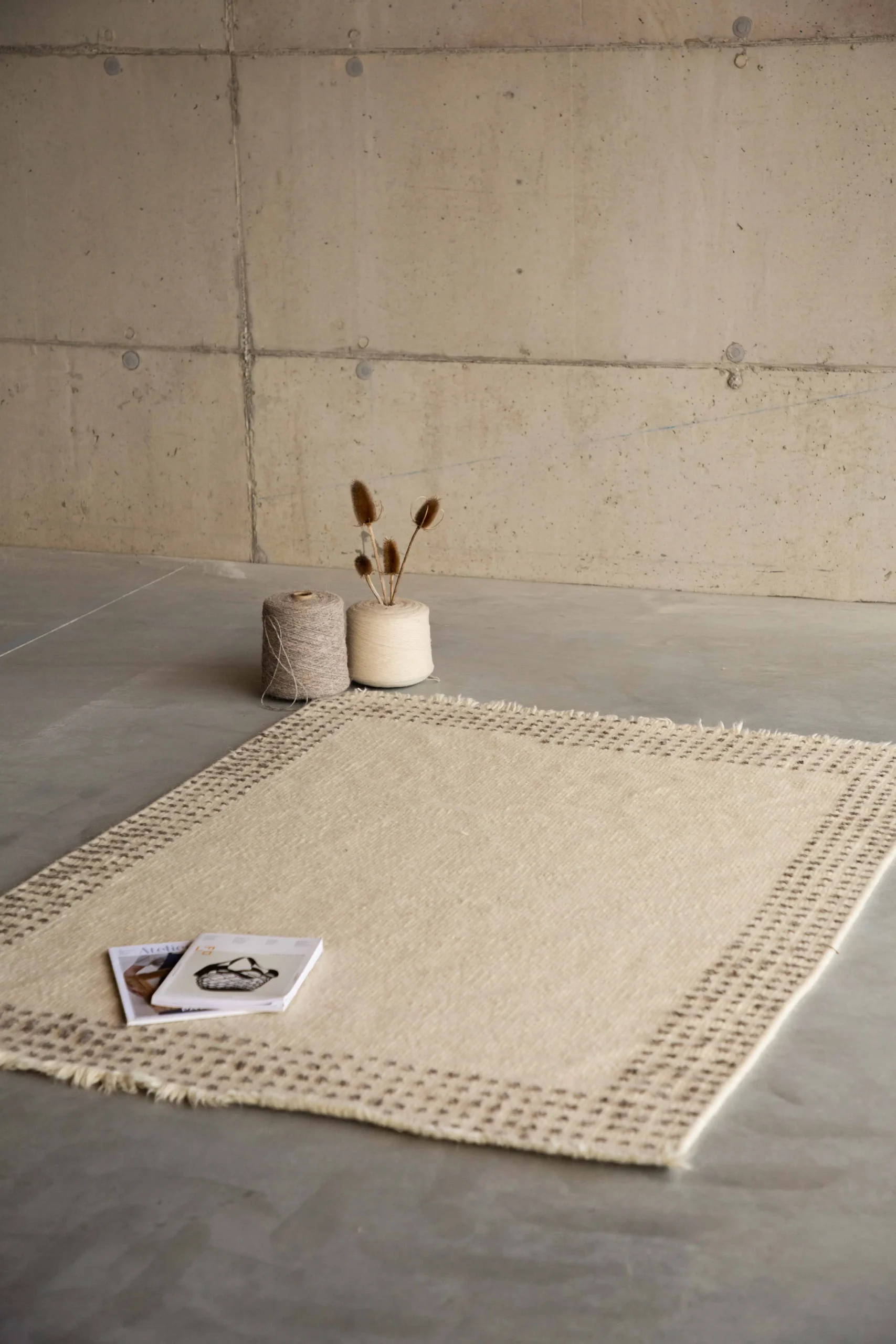 Tapis en laine sésame