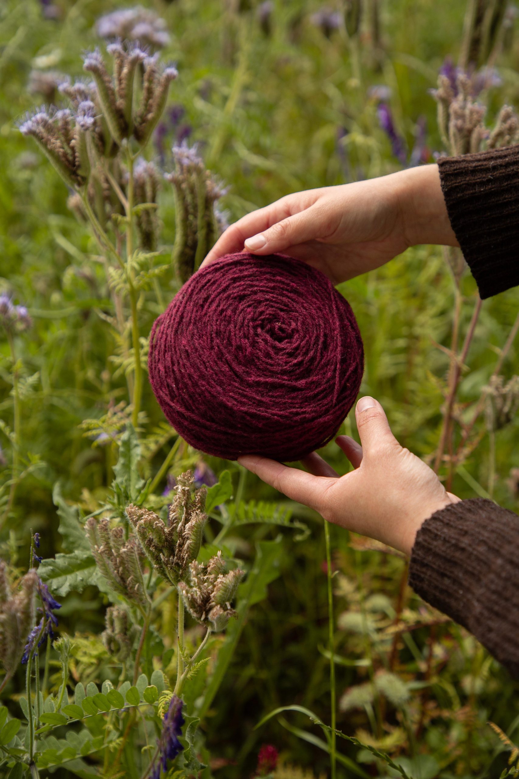 Pelotes de laine rose - gris anthracite