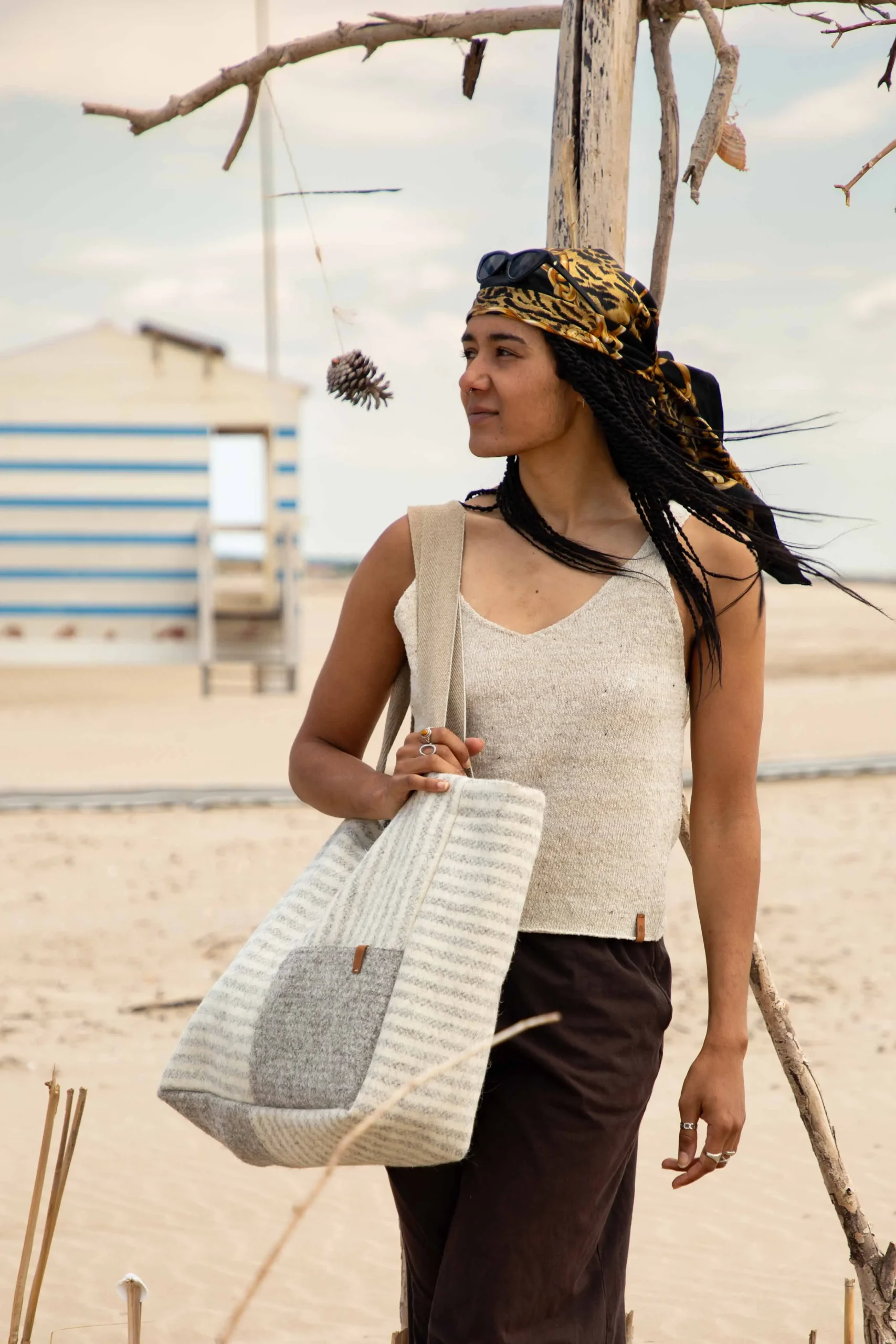 Sac en laine cabas