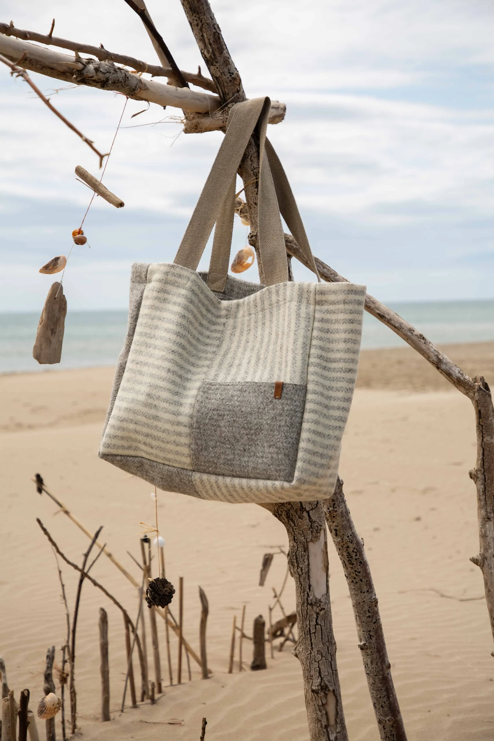 Sac en laine cabas