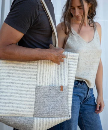 Cabas en laine Soleil
