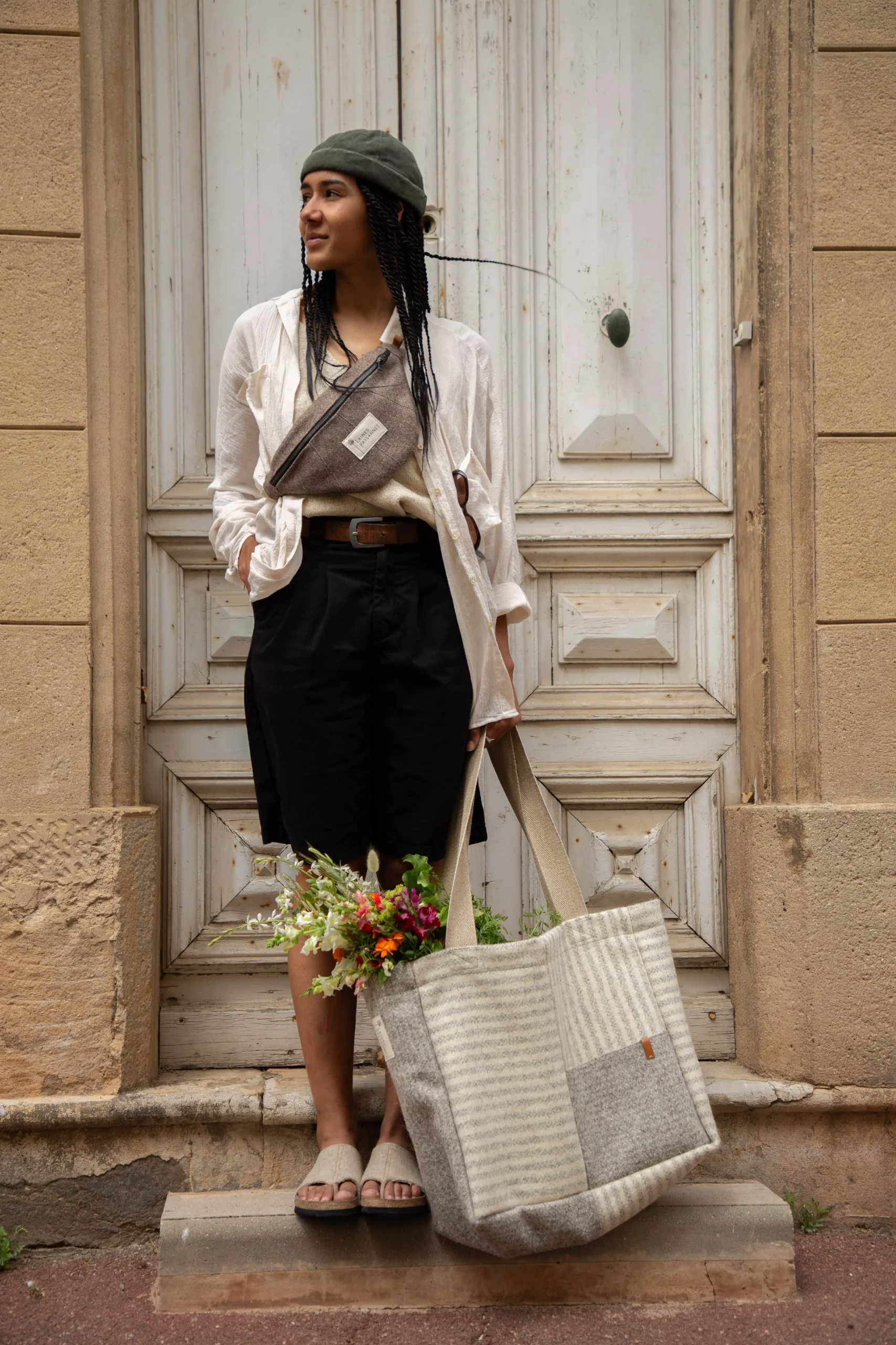 Sac en laine cabas