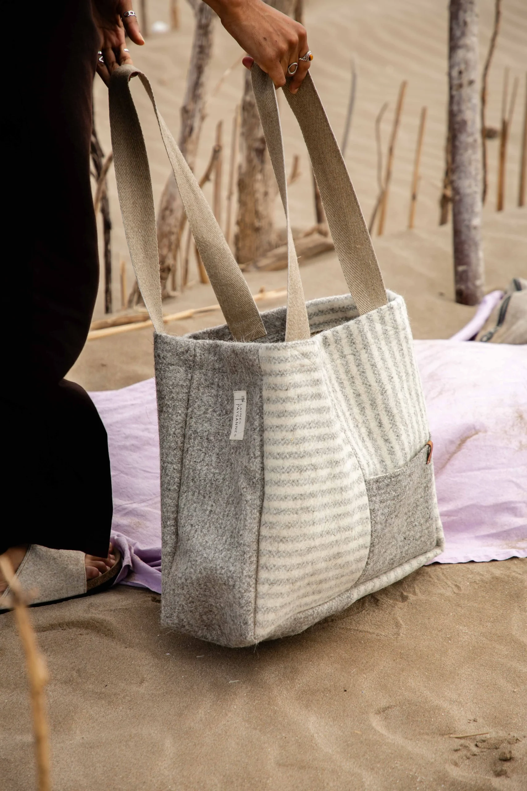 Sac en laine cabas
