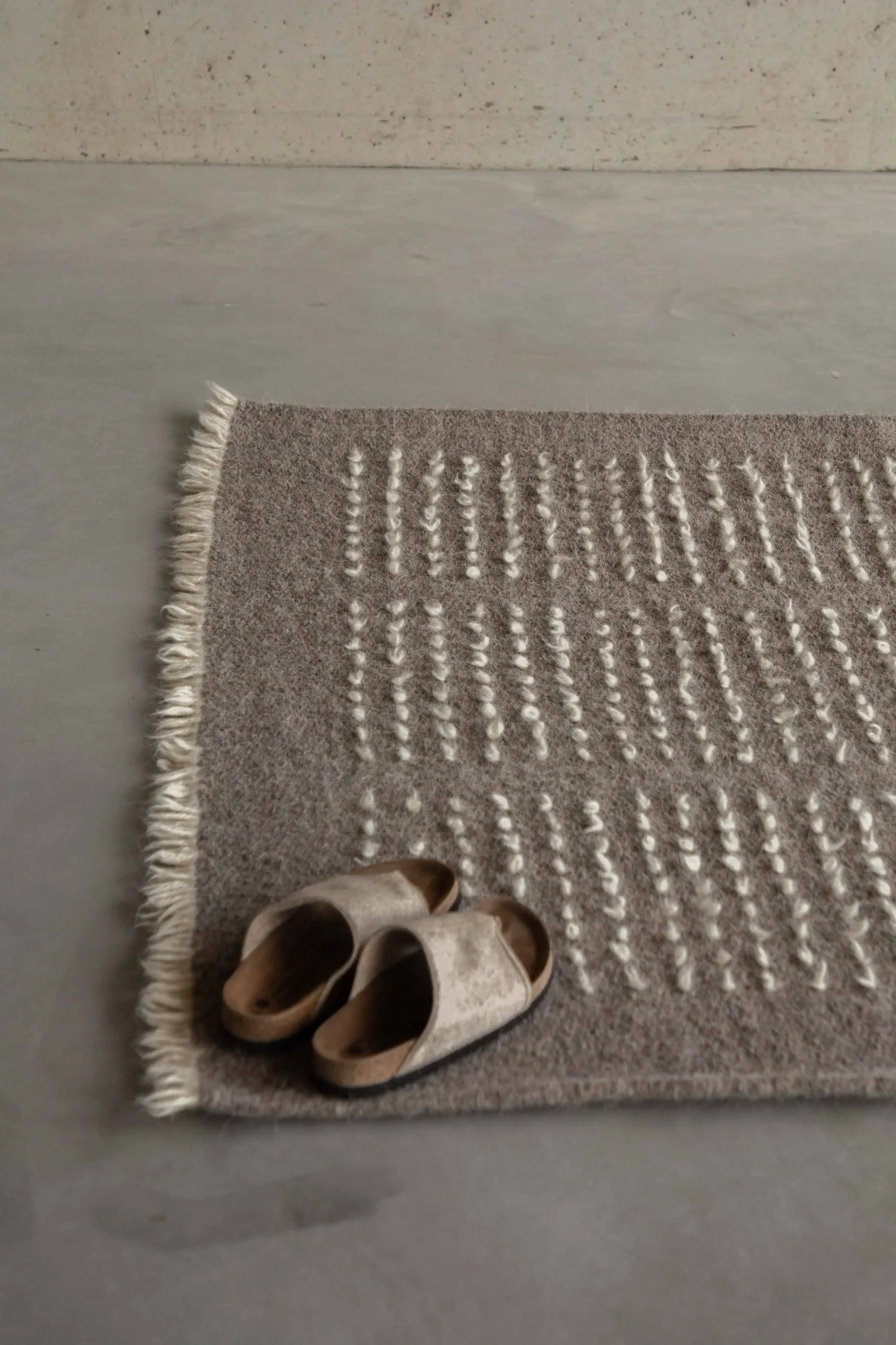 Tapis en laine orge