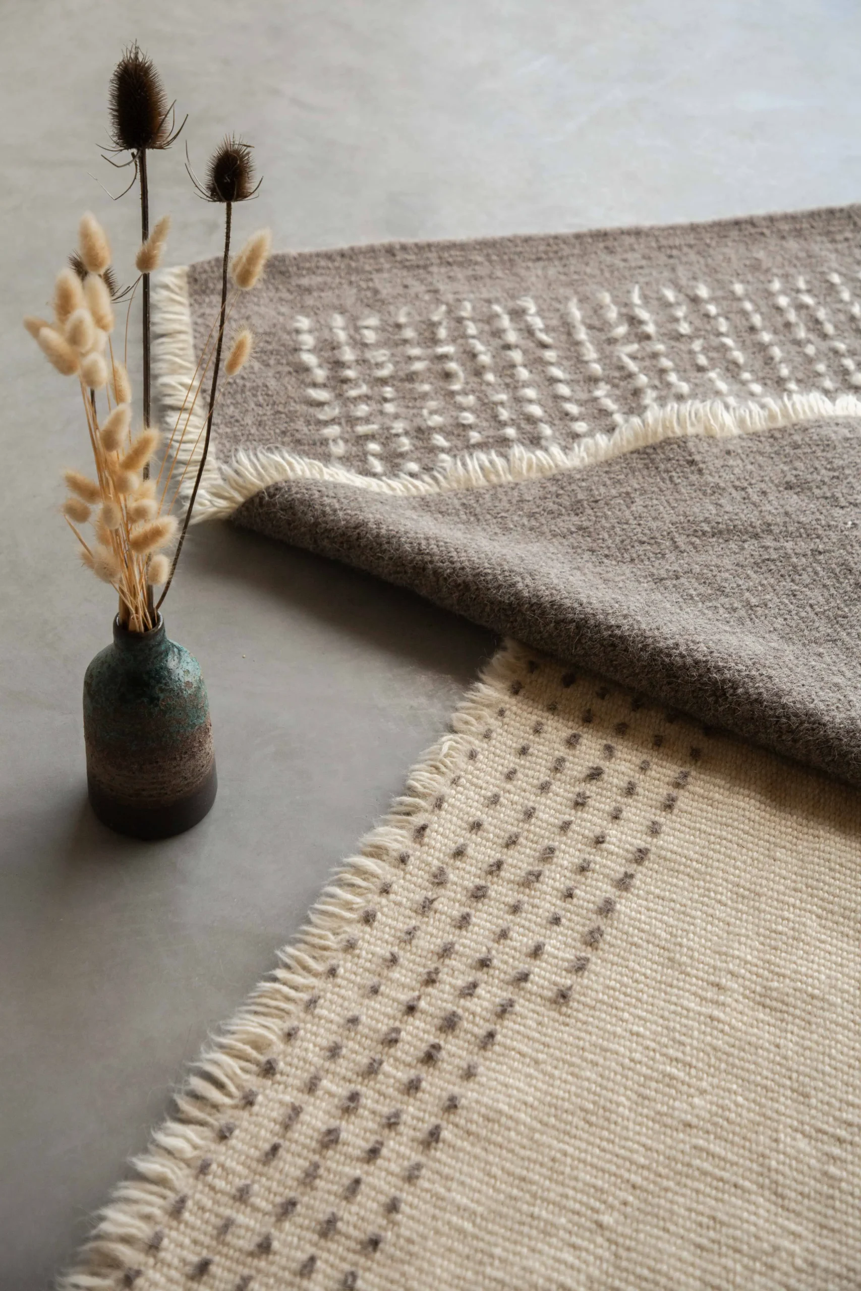 Tapis en laine orge